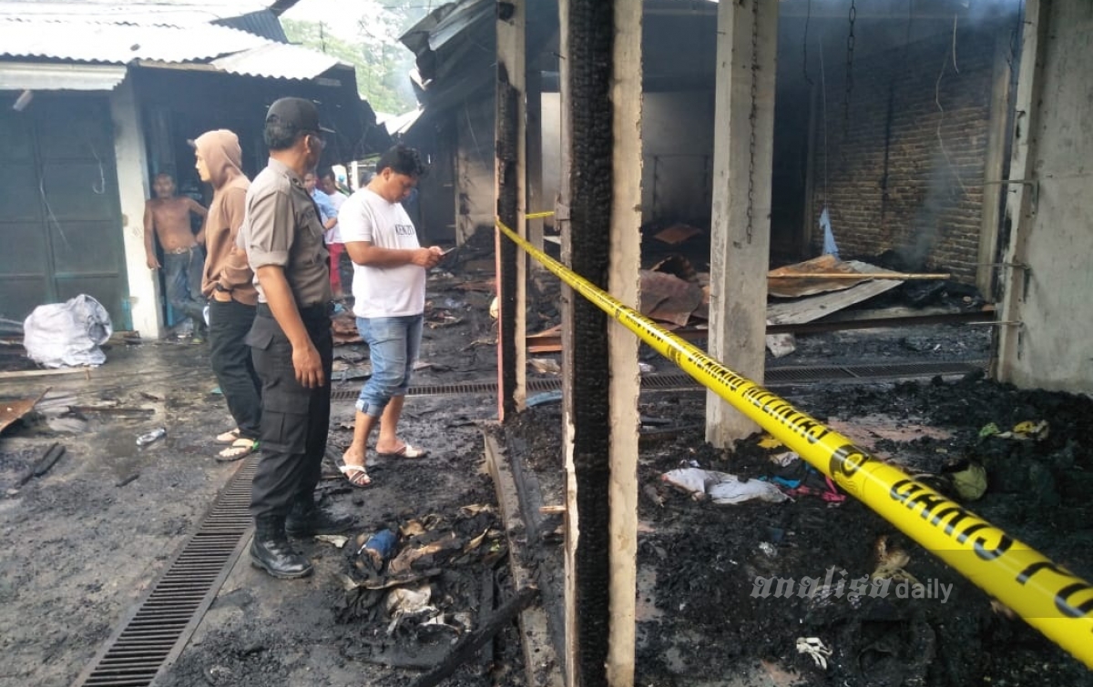 Kebakaran di Pasar TPO Monza Tanjung Balai Hanguskan 700 Kios
