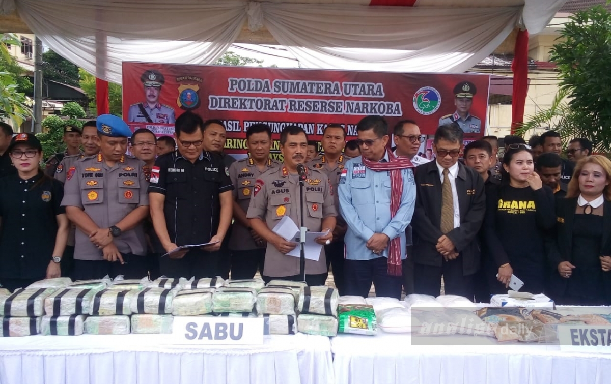 Polda Sumut Ungkap Sindikat Narkoba Jaringan Internasional