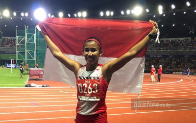 Emilia Nova Raih Medali Emas Lari 100 Meter Gawang