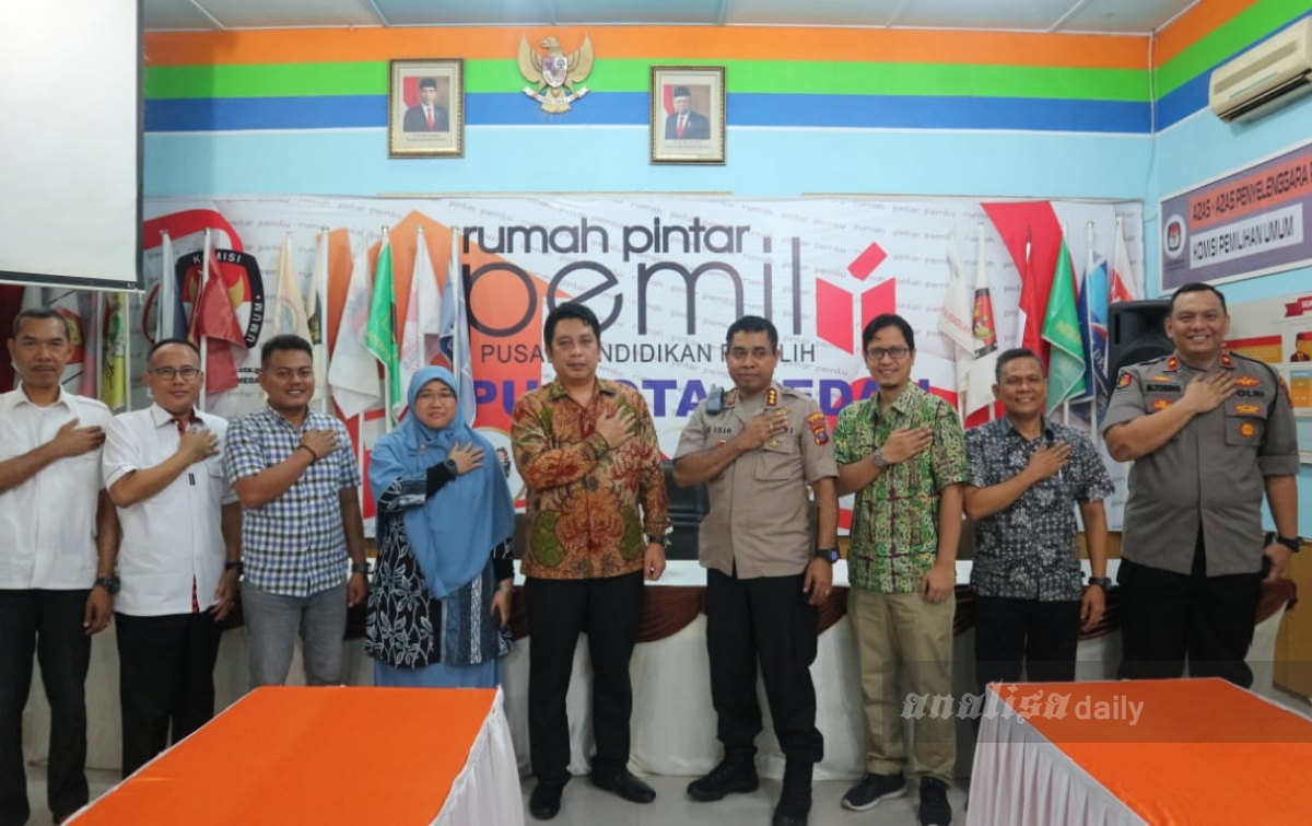 Berkunjung ke KPU Medan, Kapolrestabes Siap Kerjasama Sukseskan Pilkada 2020