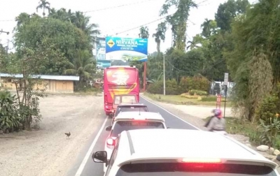 Kecelakaan, Lalu Lintas Berastagi Menuju Medan Macet