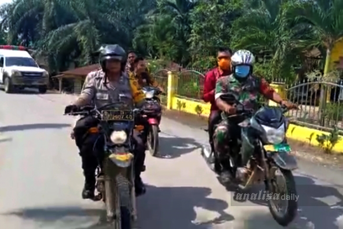 Cegah COVID-19, TNI-Polri Patroli di Perbatasan Paluta
