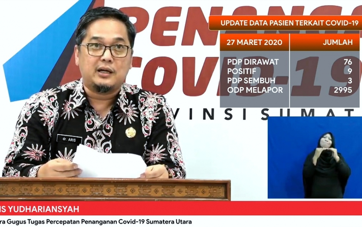 Jumlah ODP Covid-19 di Sumut Turun, PDP Naik