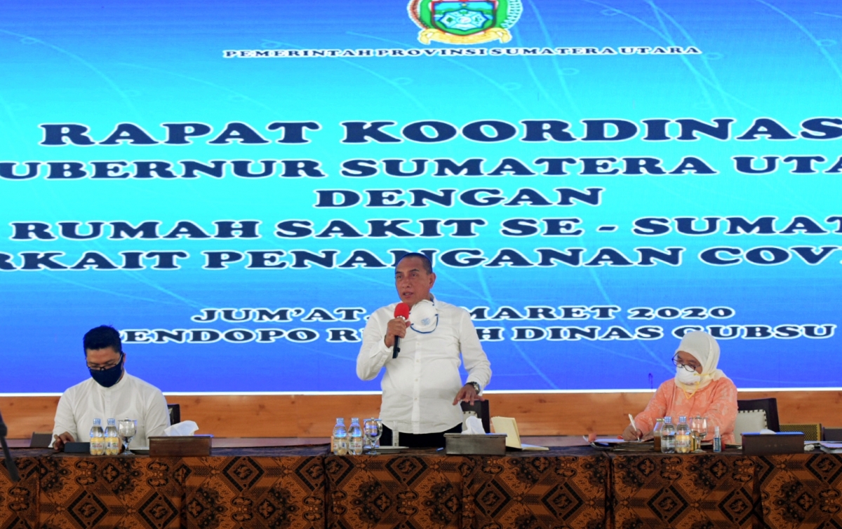 Gubsu Bahas Kesiapan Tenaga Medis dengan Pimpinan RS se-Sumut
