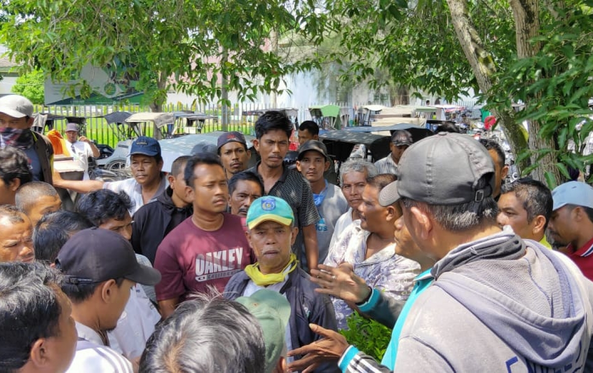 Puluhan Tukang Betor Pertanyakan Bantuan dari Lantas