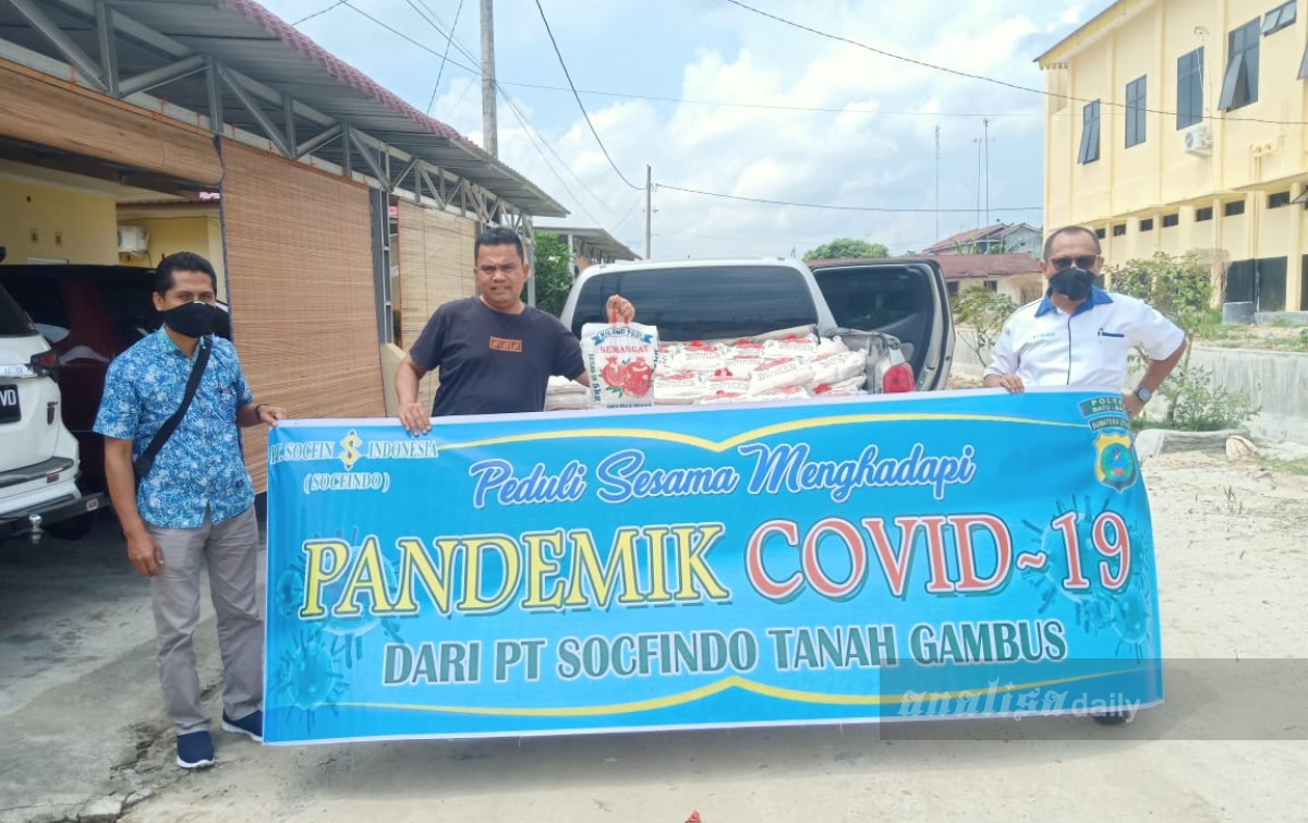Melalui Polres Batubara, Socfindo Bantu Satu Ton Beras