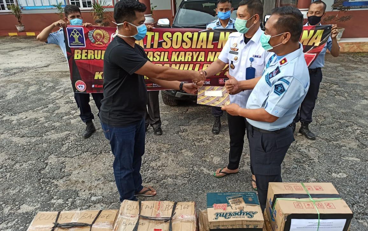 UPT Pemasyarakatan se-Tapanuli Salurkan Bantuan APD ke Nias