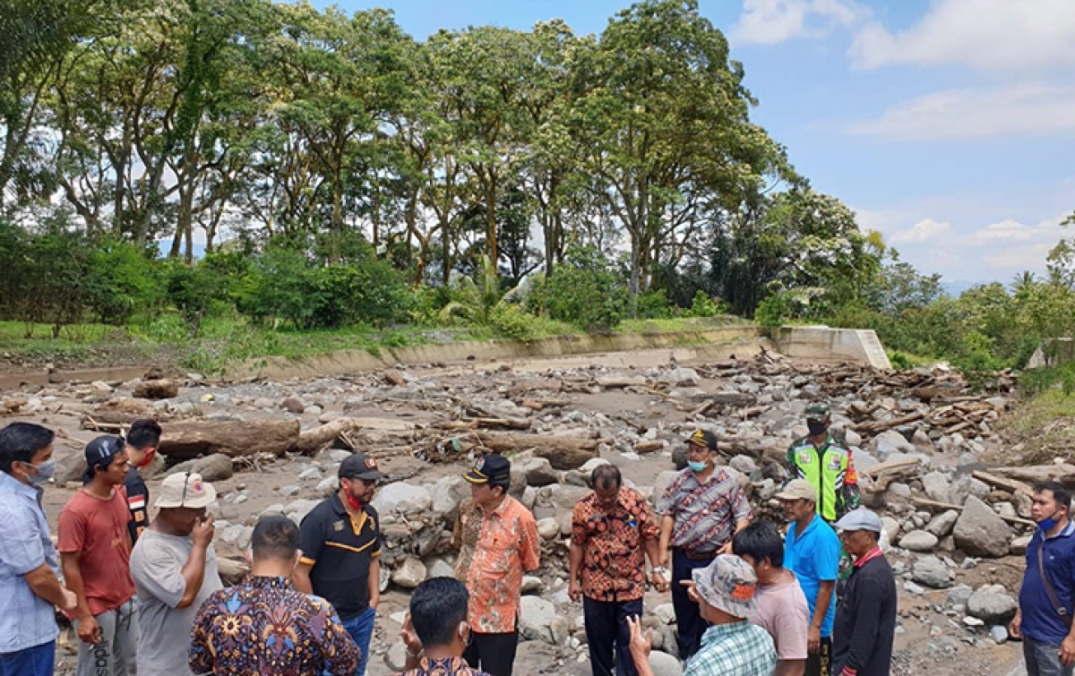 Banjir Lahar Gunung Sinabung, Jalan Penghubung Kabanjahe-Kuta Buluh Terputus