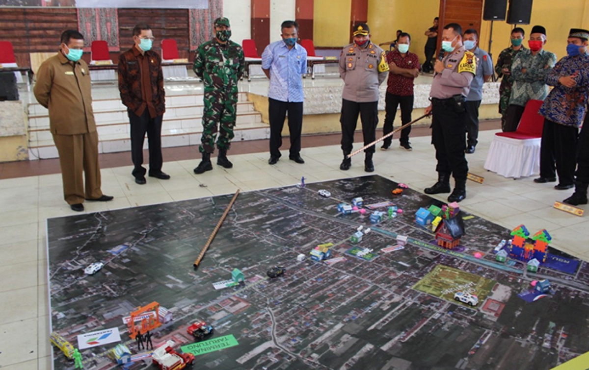 Forkopimda Taput Simulasi TFG Operasi Aman Nusa II Toba 2020