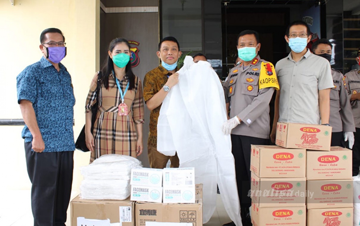 Polres Sergai Terima Bantuan APD dan Sembako
