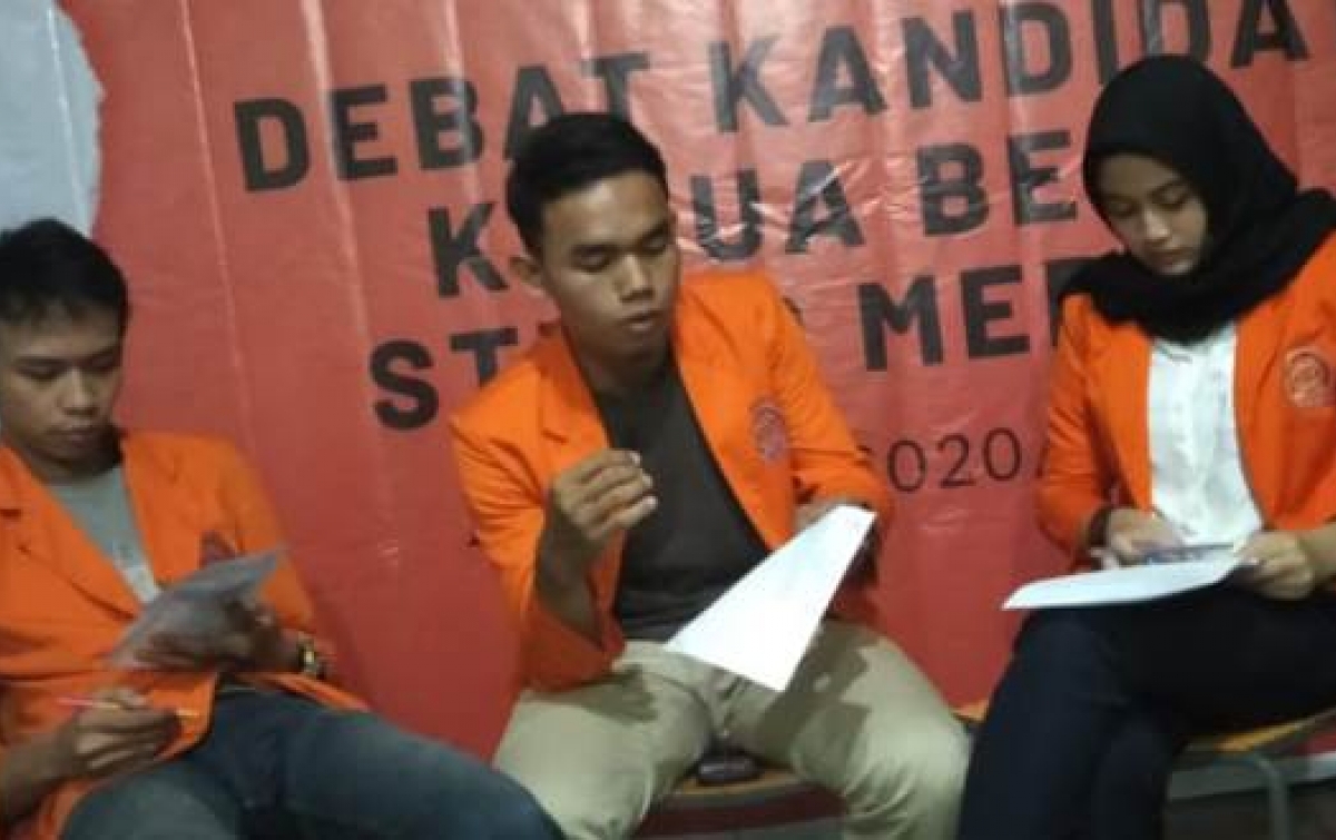 Debat Calon Ketua BEM STIK-P Medan Berlangsung Online