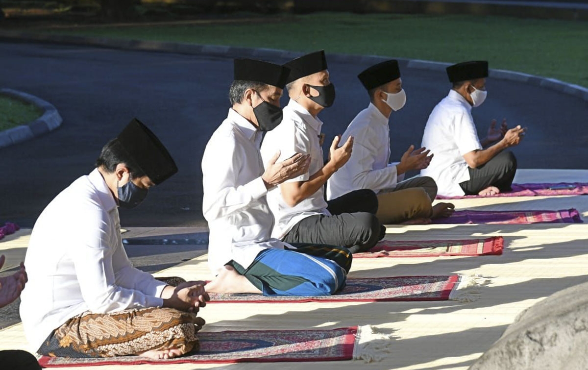 Foto: Presiden Shalat Id di Istana Bogor