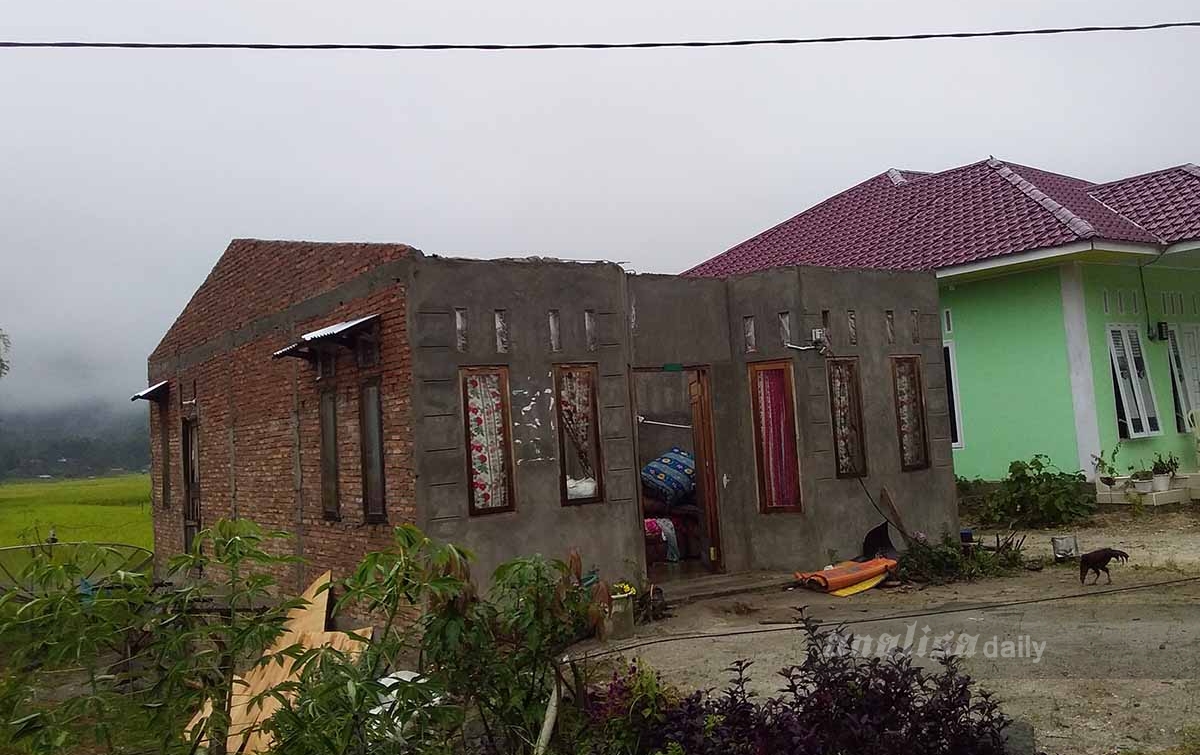 Sejumlah Rumah di Tapanuli Utara Rusak Diterjang Angin Kencang