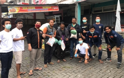 Peduli Korban Covid-19, KOG Medan Bagikan Sembako