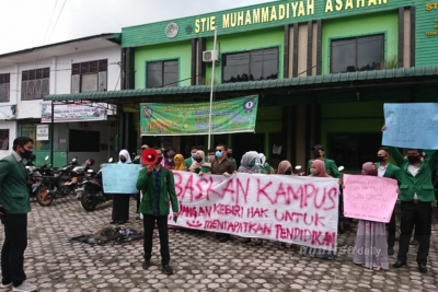Puluhan Mahasiswa STIHMA Kisaran Buat Aksi Tandingan