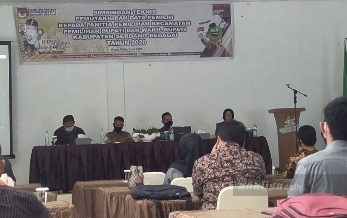 KPU Sergai Gelar Bimtek Pemutakhiran Data Pemilih