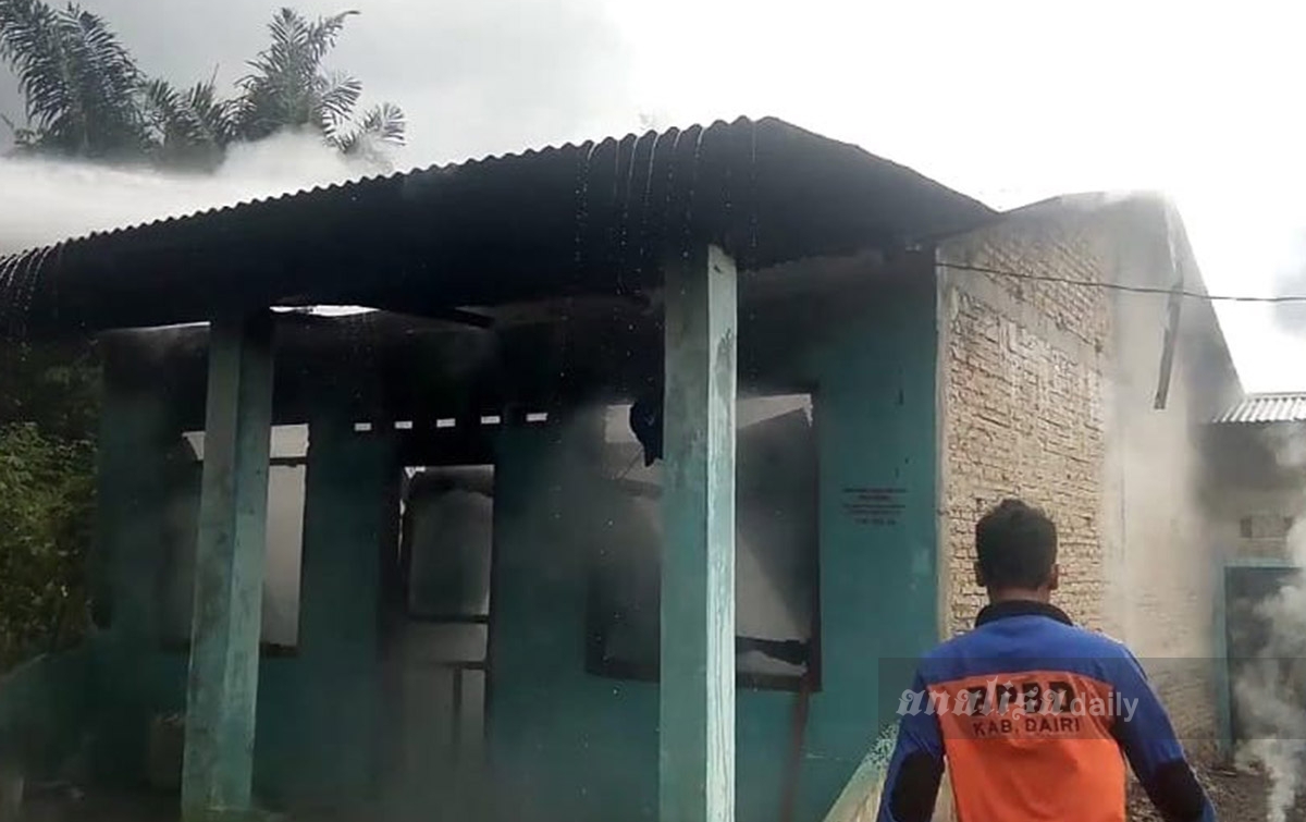 Rumah Petugas Kebersihan di Sidikalang Hangus Terbakar