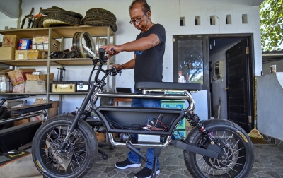 Foto: Sepeda Listrik Buatan Lombok