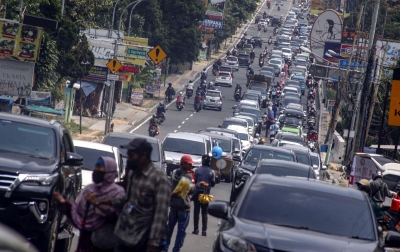 Foto: Kepadatan Kendaraan di Jalur Puncak Bogor