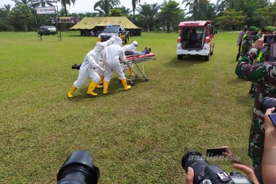Pangdam Saksikan Simulasi Penanggulangan Covid-19 di Simalungun