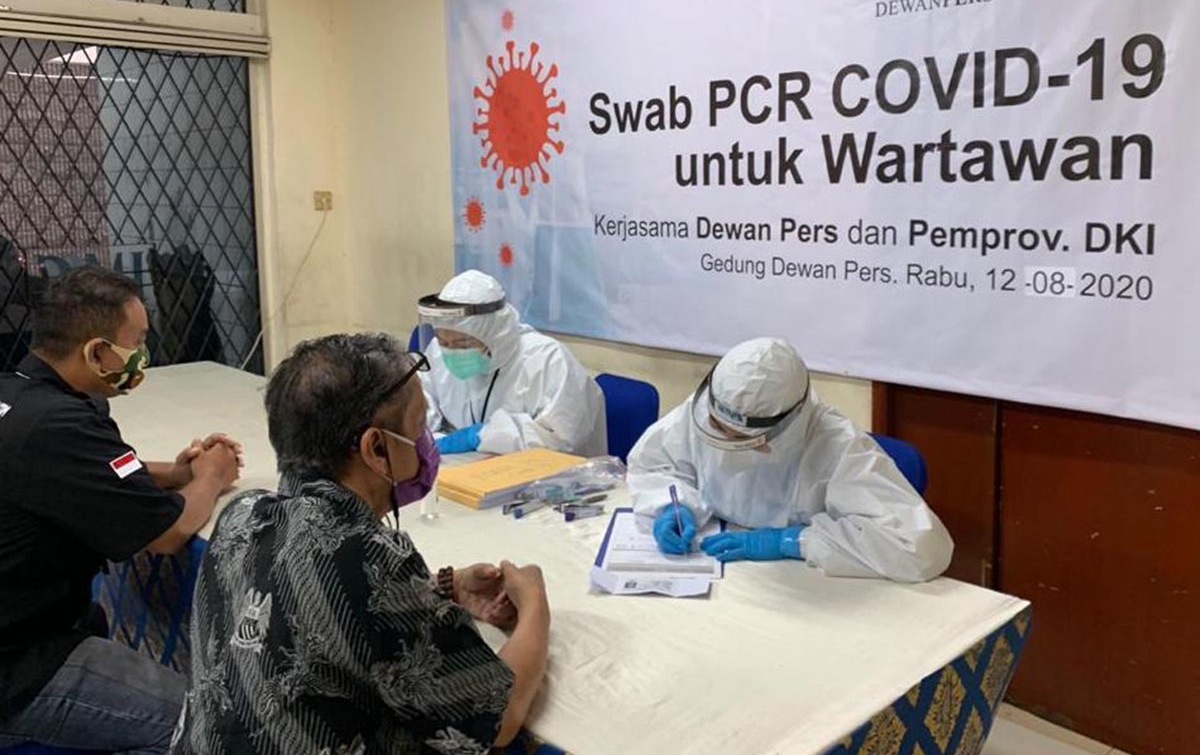 150 Wartawan Ikuti Tes Swab-PCR di Dewan Pers