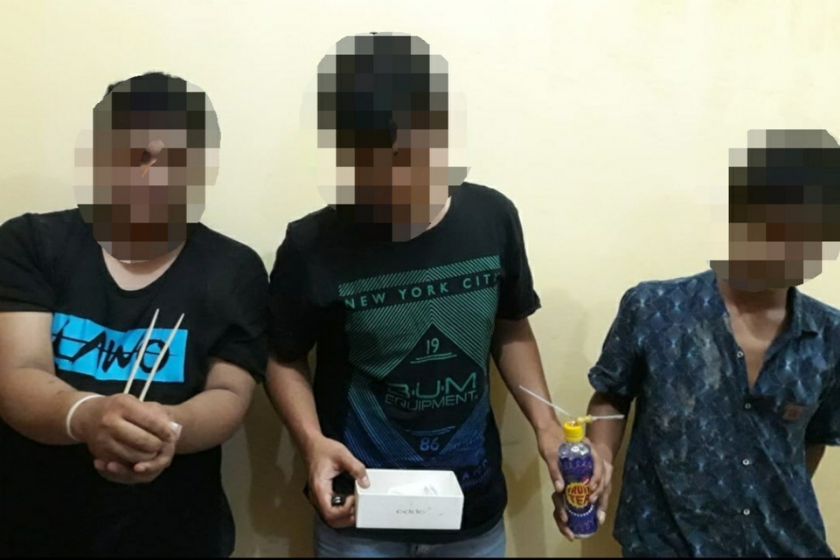 Sedang Pesta Sabu, Tiga Pemuda Diciduk Polisi