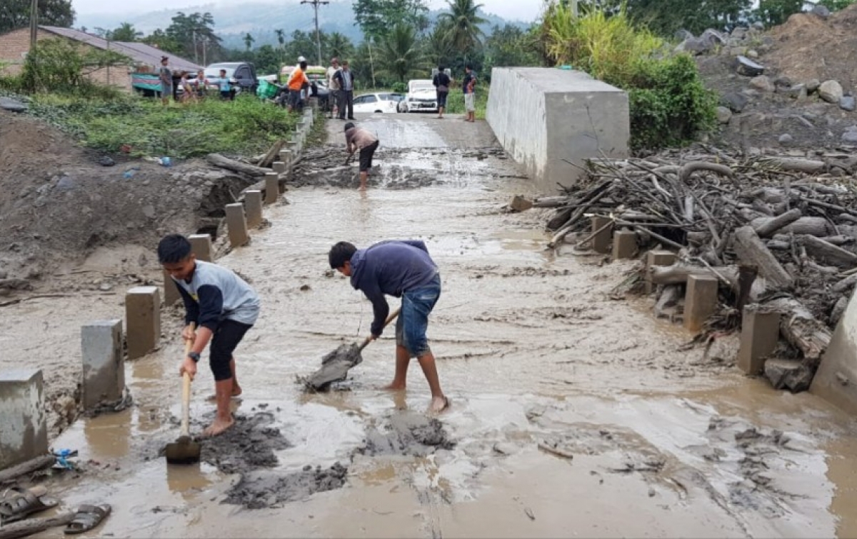 Banjir Lahar Dingin di Kecamatan Tiganderket, Warga Diimbau Waspada