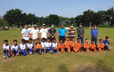 Pulang ke Bandar Setia, Andi Lestari Buka Turnamen Sepak Bola U-11