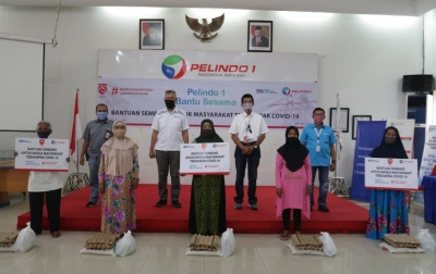 Peringati HUT RI ke-75, Pelindo I Bagikan 3.080 Paket Sembako