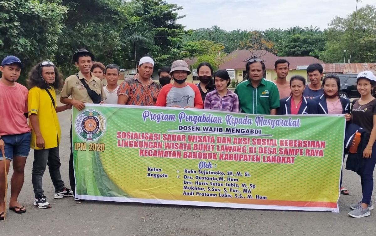 LPPM USU Sosialisasi Sadar Wisata Peduli Lingkungan di Bukit Lawang