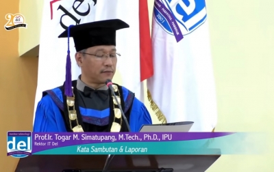 Pertama Kalinya IT Del Gelar Inagurasi, Dies Natalis dan Wisuda Secara Online