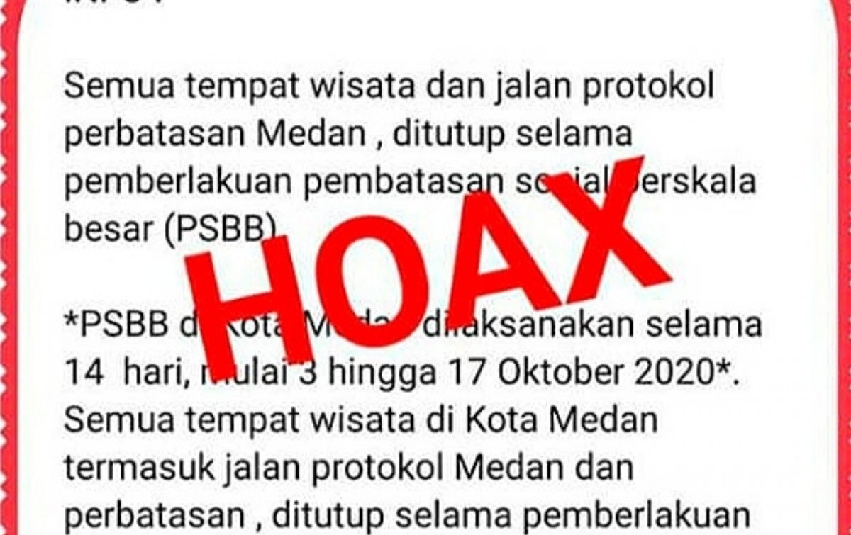 Pesan Berantai Medan Besok PSBB, Hoax