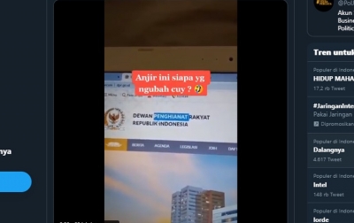Website DPR Diretas, Dibubuhi Tulisan 