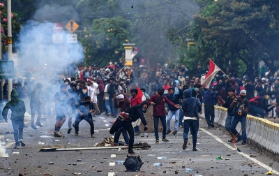 Foto: Aksi Tolak UU Cipta Kerja