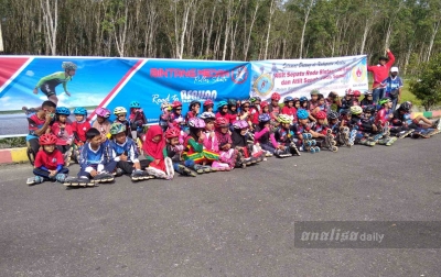 Puluhan Atlet Perserosi Latihan di Alun-alun Kisaran