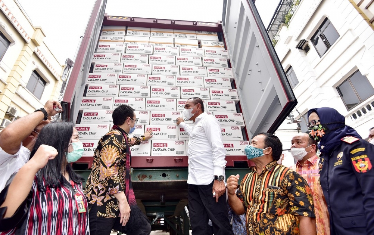 Wamen Perdagangan Dan Gubsu Lepas Ekspor Produk Singkong Dan Sarang Burung Walet Medan Analisadaily Com