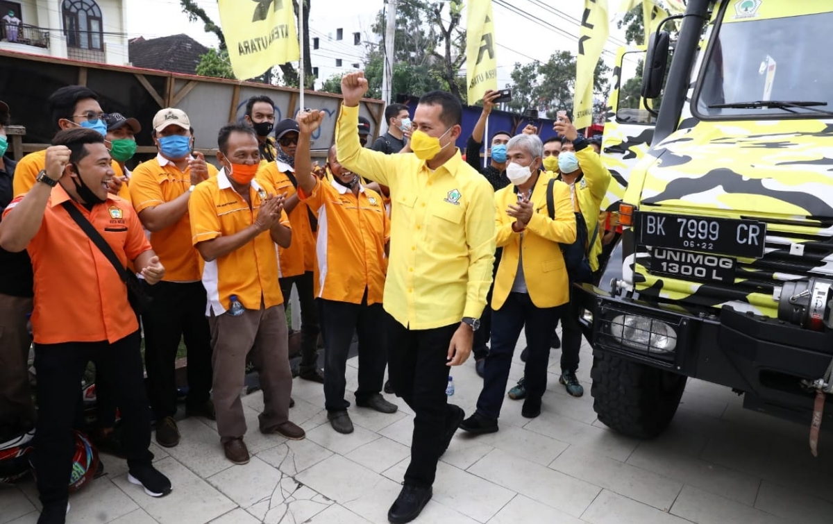 Ijeck Langsung Kunjungi Kantor DPD Golkar Sumut saat Tiba di Medan
