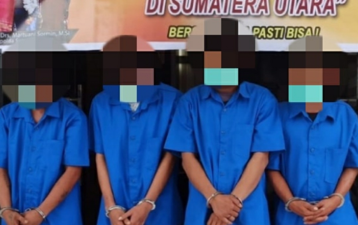 Empat Pelaku Rudapaksa Siswi SMK Ditangkap Polres Toba