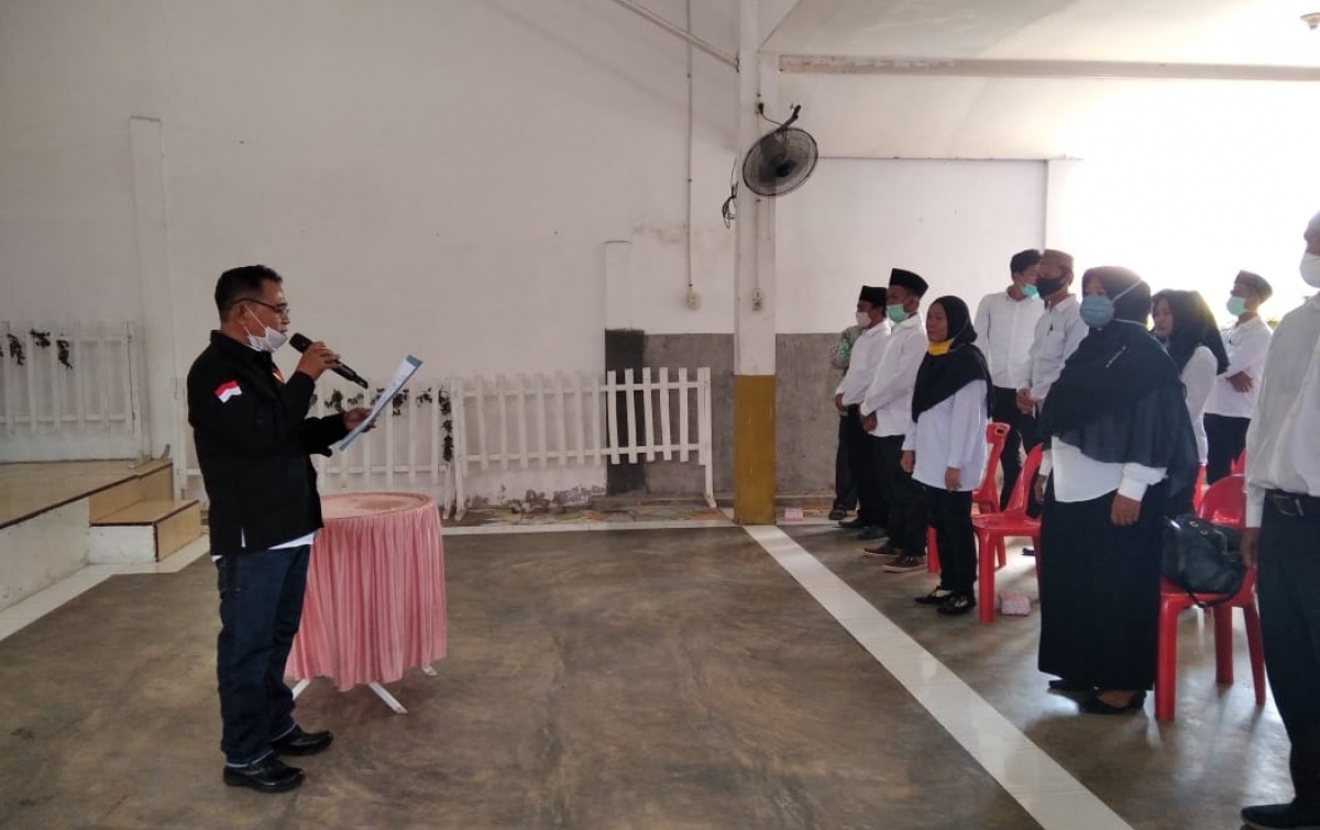 Pelantikan PTPS se-Kecamatan Kisaran Timur Terapkan Protokol Kesehatan