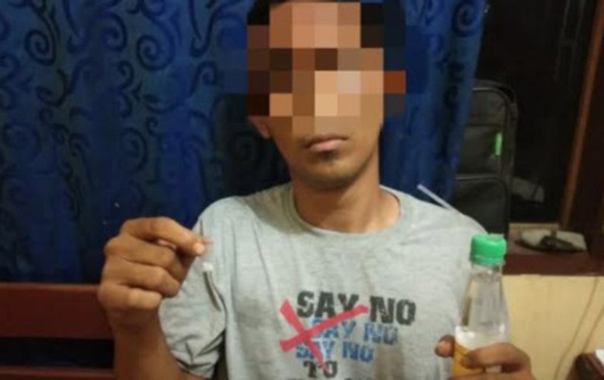 Polsek Tanjungmorawa Tangkap Pengguna Sabu