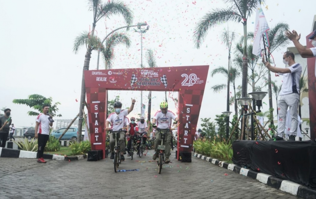 Imbau Hidup Sehat, Pelindo I Gelar Flag Off Run & Ride 2020