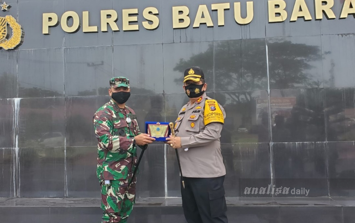 Perkuat Sinergitas, Kapolres Batubara Sambut Danlanal TBA