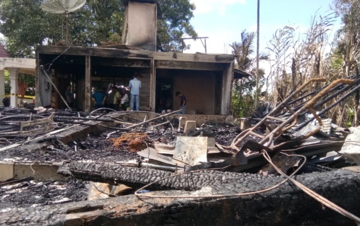 Sebuah Rumah di Batangtoru Ludes Terbakar Sumut 