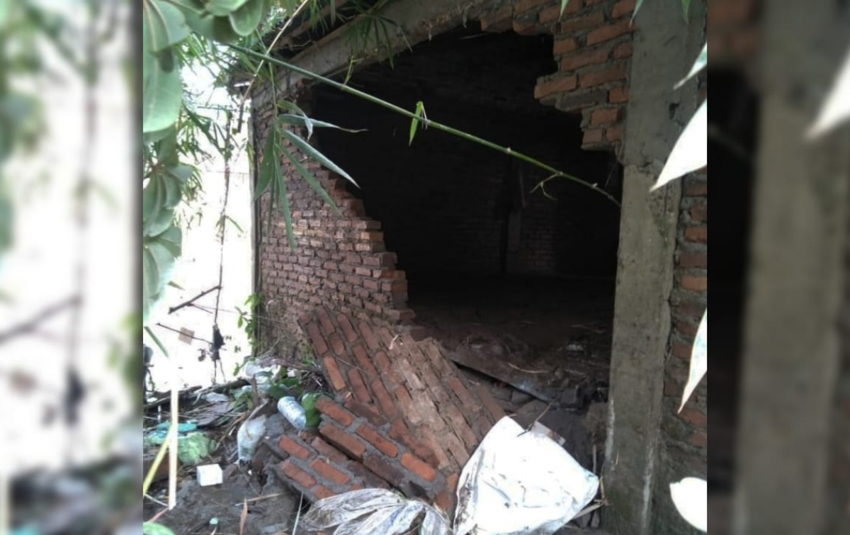 Rumah Warga di Bantaran Sungai Deli Kelurahan Jati Rusak Diterjang Banjir