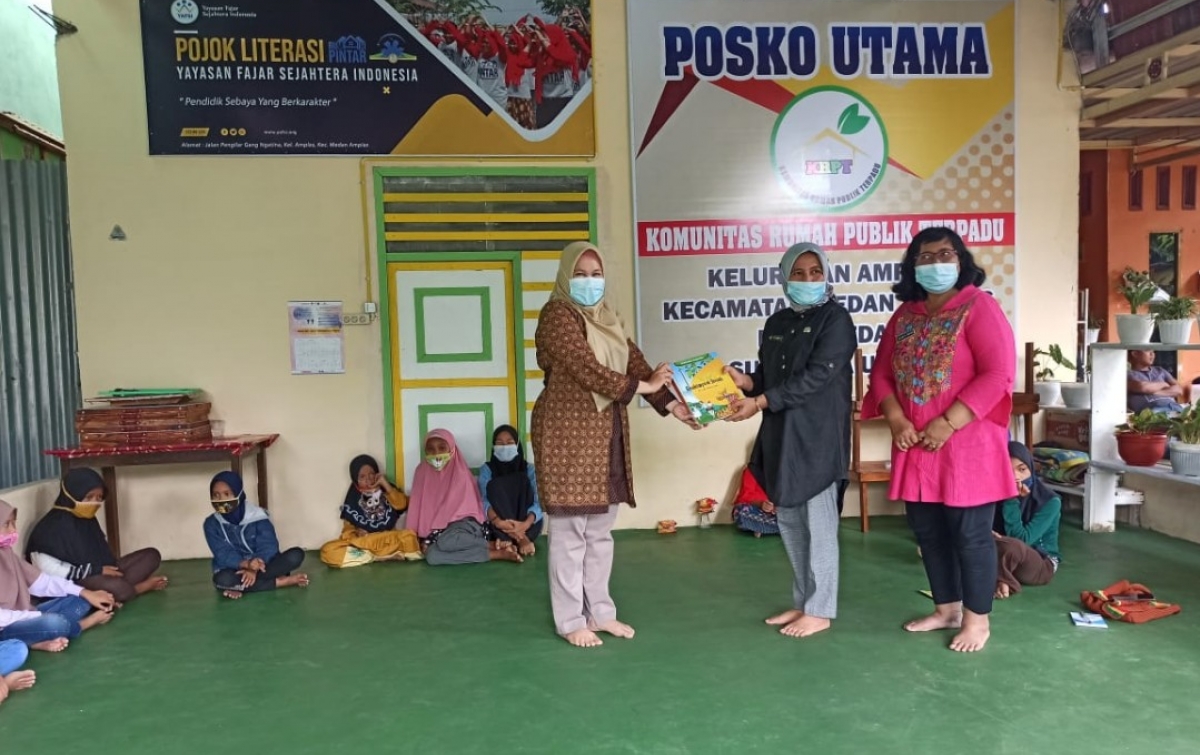 Dukung Proses Belajar Anak di Masa Pandemi, Dinas Perpusip Sumut Berikan Buku ke Rupin