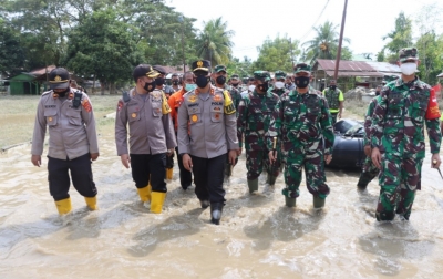 Pantau Banjir, Kapolda dan Pangdam IM Turun Ke Aceh Utara