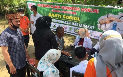 Asklin Aceh Utara Beri Pengobatan Gratis kepada Korban Banjir