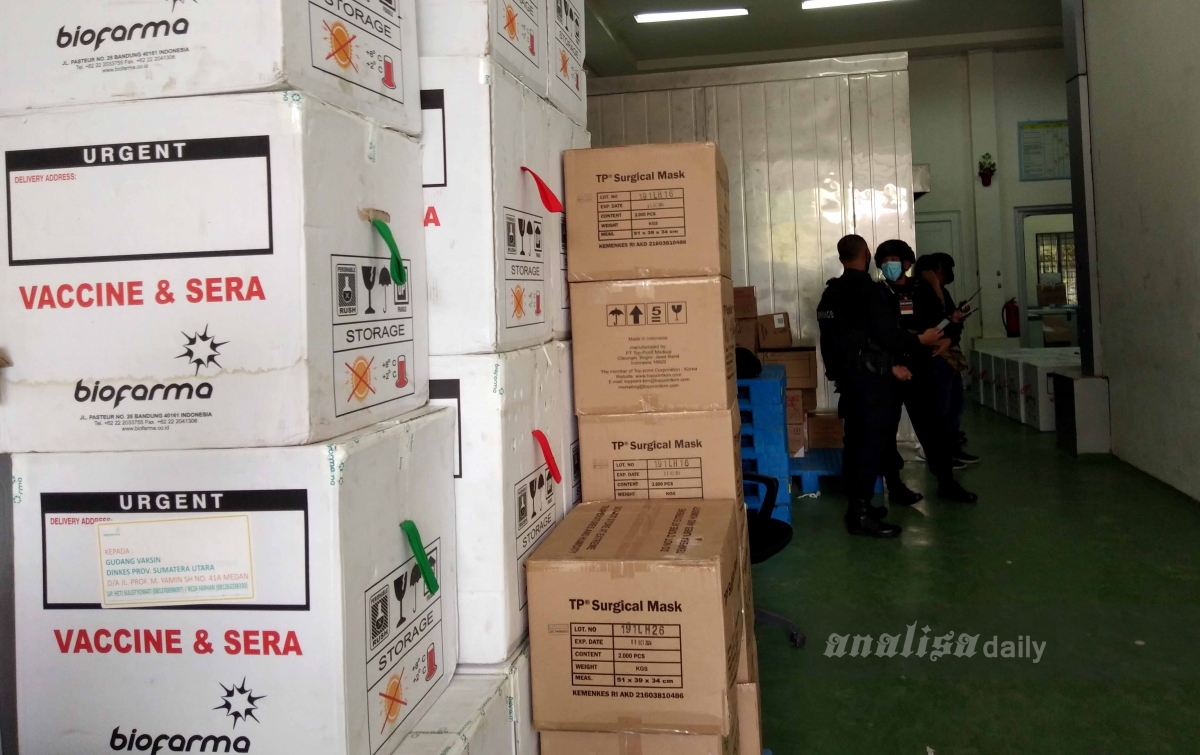 34.840 Vaksin Covid-19 Tiba di Medan, Jatah untuk Sumut Tercukupi