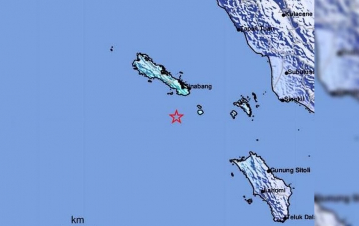 Sinabang Diguncang Gempa Berkekuatan 4,7 Magnitudo
