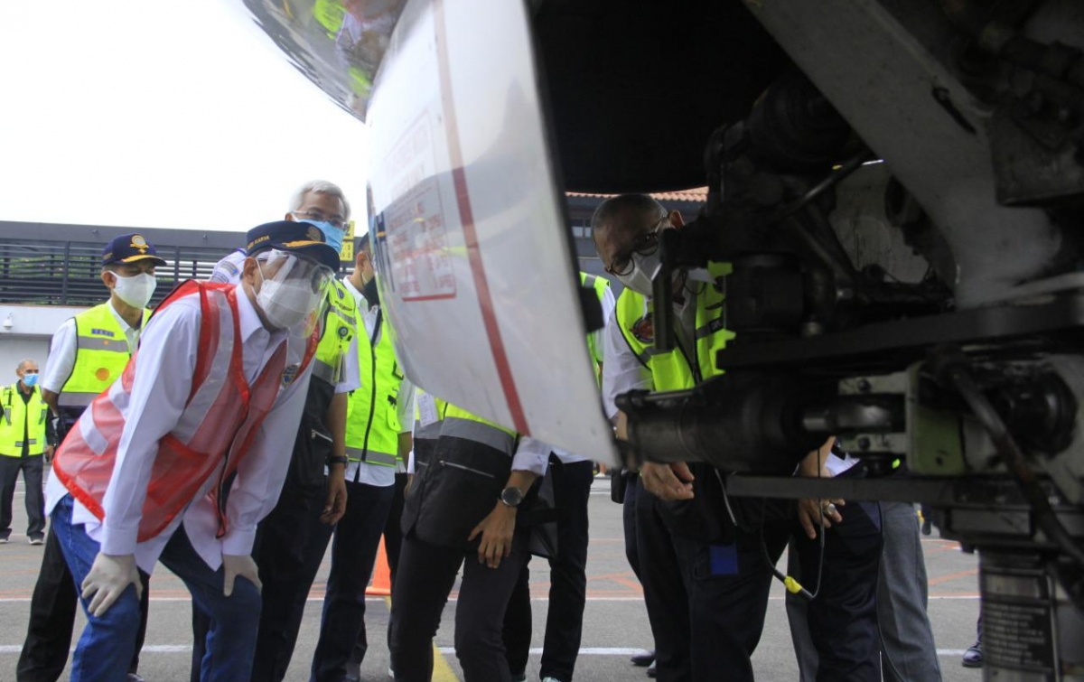 Menhub Tinjau Pelaksanaan Ramp Check di Bandara Soekarno-Hatta